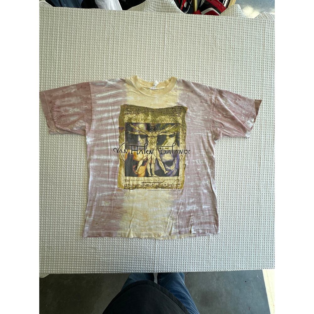 Men's Tie Dye XL Van Halen/Balance 1995 concert T shirt 24.5x29 Festival